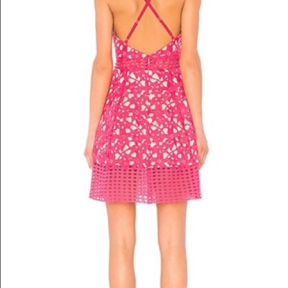 πHPπLovers + Friends Hot Pink Bellini Lace Dress - Picture 2 of 11